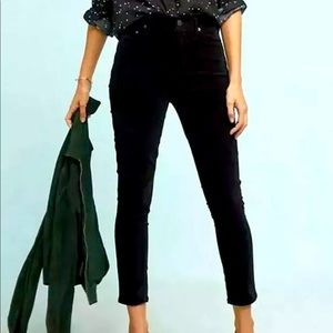 Citizens of Humanity Rocket High-Rise Skinny Black Velvet Pants - Size 30